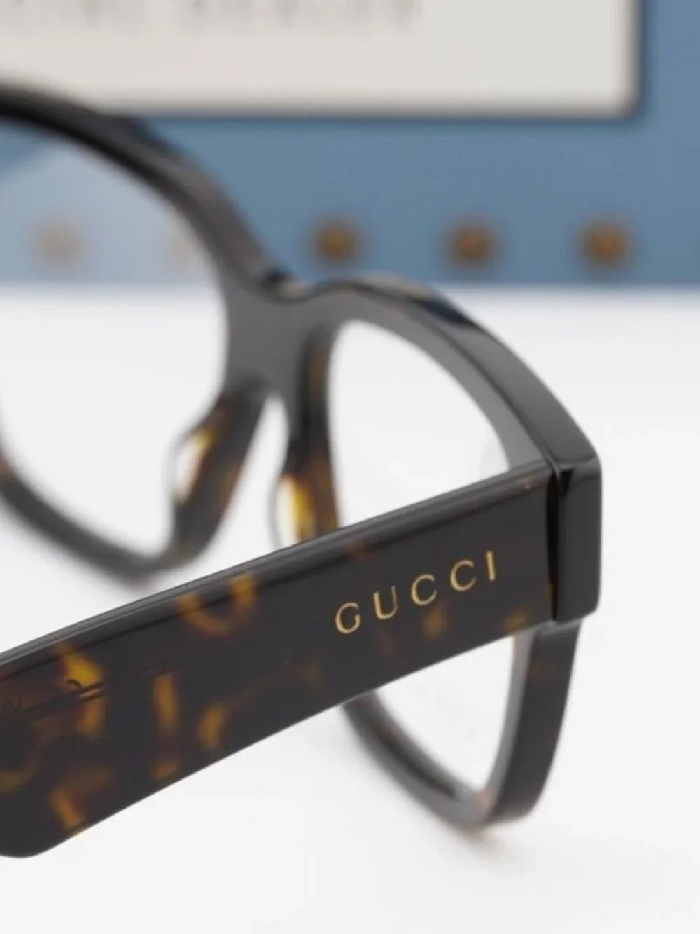 Gucci GG1428O 005 Square Eyeglasses - Havana 55mm